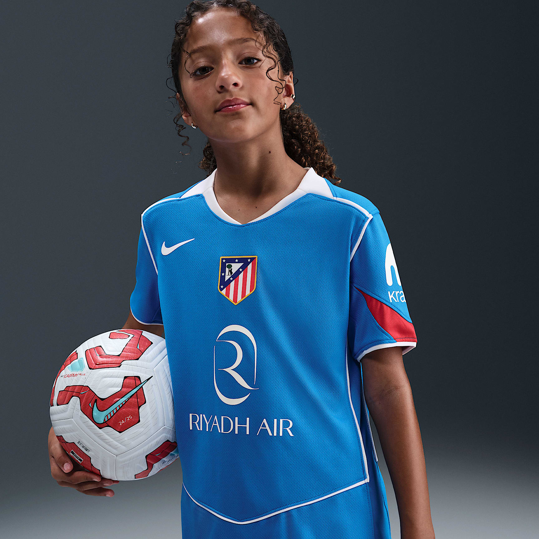 Atlético Madrid 2025/26 Stadium Third Older Kids' Nike Dri-FIT